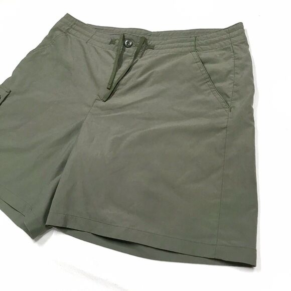 PATAGONIA Inter-Continental Cargo Shorts Women 10 L Military Olive Green Nylon - Picture 2 of 15
